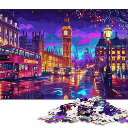 Eiffelturm-Puzzle, Familienspaß, rechteckiges Papierpuzzle für Jungen oder Mädchen, Kindertagsgeschenke, 70 x 50 cm/1000 Teile von QBIREX