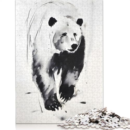 Eisbär-Illustrations-Puzzle, DIY-Spiel, rechteckiges Papierpuzzle für Jungen oder Mädchen, Geburtstagsgeschenk, 1000 Teile (75 x 50 cm) von QBIREX