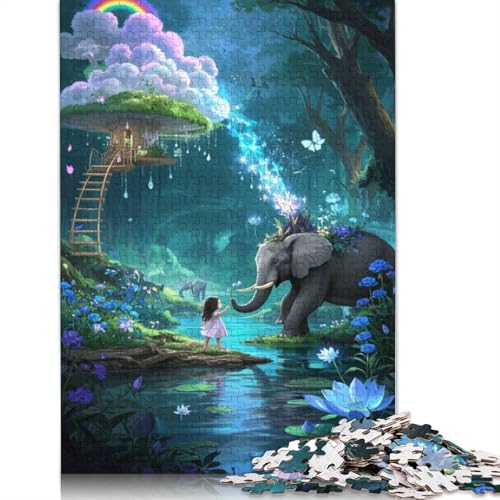 Elephant Puzzle 1000 Teile Schwer Puzzle Spielzeug Lernspiel Impossible Herausforderungsspielzeug Für Erwachsene Und Kinder in Bewährter 1000pcs (75x50cm) von QBIREX