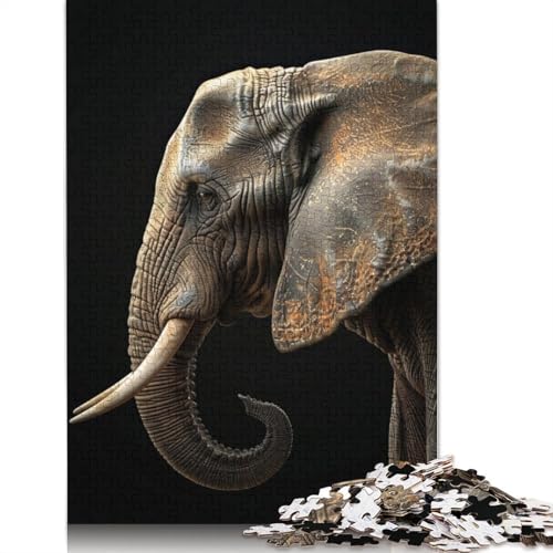 Elephant Puzzle 1000-teilige Schwer Puzzle Spielzeug Pädagogisches Spiel Impossible Herausforderung Spielzeug Für Erwachsene Kinder 520pcs (52x38cm) von QBIREX