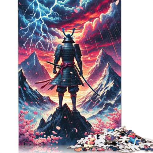 Epic Samurais Solitude Puzzle 1000-teilige Schwer Puzzle Spielzeug Pädagogisches Spiel Impossible Herausforderungsspielzeug Für Erwachsene Und Kinder Ab 12 Jahren 300pcs (40x28cm) von QBIREX