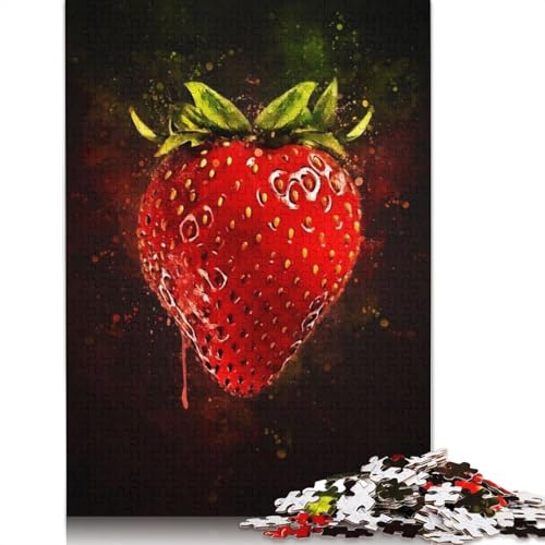 Erdbeerfrucht-Puzzles für Erwachsene, 1500 Teile, Lernspiel, Puzzlespiele für Erwachsene, für Jungen oder Mädchen, 1500 Teile (85 x 57 cm) von QBIREX