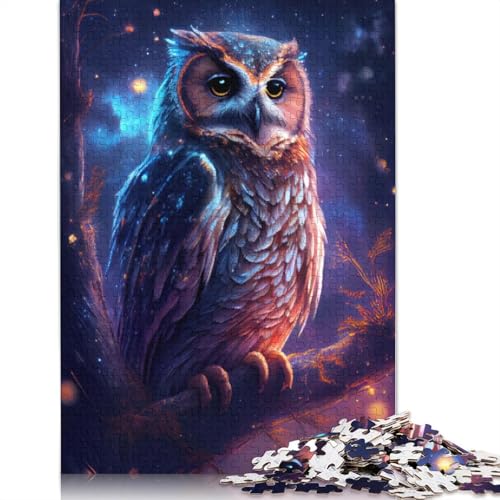 Eule unter der Milchstraße, 1500-teiliges Puzzle, interessanter Stressabbau, Beste Puzzles für Kinder ab 12 Jahren, 1500 Teile (85 x 57 cm) von QBIREX