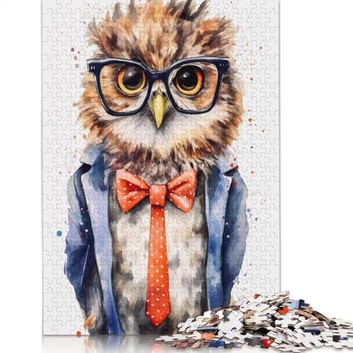 Eulen-Puzzle für Schulkinder, farbenfrohe und Coole Puzzles für Kinder ab 12 Jahren, 1000 Teile (75 x 50 cm) von QBIREX