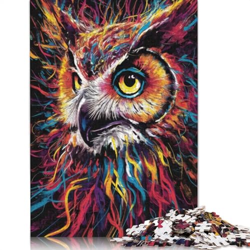 Eulenkätzchen-Puzzle für Erwachsene, kreative Spiele, Puzzle-Geschenk für Jungen oder Mädchen, 520 Teile (52 x 38 cm) von QBIREX