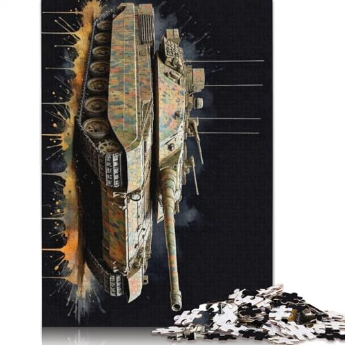 Europa-Panzer-Puzzle, schwierig, 100% recycelter Karton, Puzzle für Damen und Herren, 1000 Teile (38 x 26 cm) von QBIREX