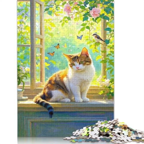 European Shorthair Puzzle 1000 Teile Schwer Puzzle Spielzeug Lernspiel Impossible Herausforderungsspielzeug Für Erwachsene Und Kinder Ab 12 Jahren 1000pcs (75x50cm) von QBIREX