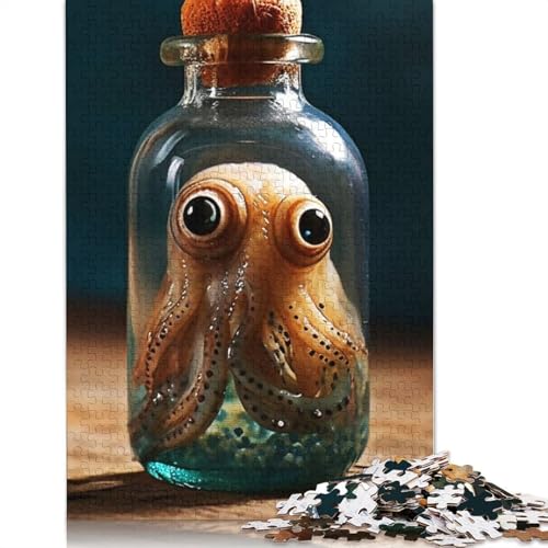 Experimentelles Flaschen-Puzzle, schwierige Herausforderung, 100 Prozent recycelter Karton, Puzzle für Erwachsene ab 12 Jahren, 1000 Teile (75 x 50 cm) von QBIREX