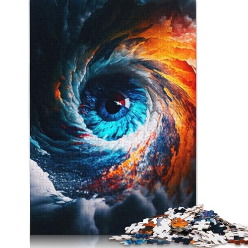Eye of The Storm 1500-teiliges Puzzle für Erwachsene, 100% recycelte Holzplatte, schwierige Puzzles für Frauen und Männer, 1500 Teile (85 x 57 cm) von QBIREX