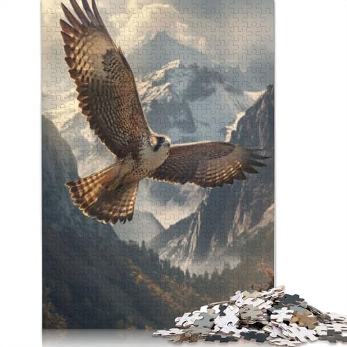 Falcon in Flight Puzzles 520 Teile Schwer Puzzle Spielzeug Pädagogisches Spiel Impossible Herausforderung Spielzeug Für Erwachsene Kinder 520pcs (52x38cm) von QBIREX
