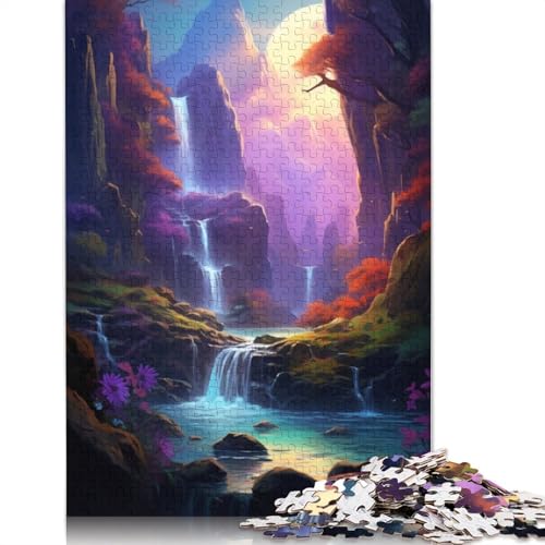 Fantasielandschaft-Wasserpuzzle, DIY-Spiel, rechteckiges Papierpuzzle für Jungen oder Mädchen, Geburtstagsgeschenk, 1000 Teile (75 x 50 cm) von QBIREX