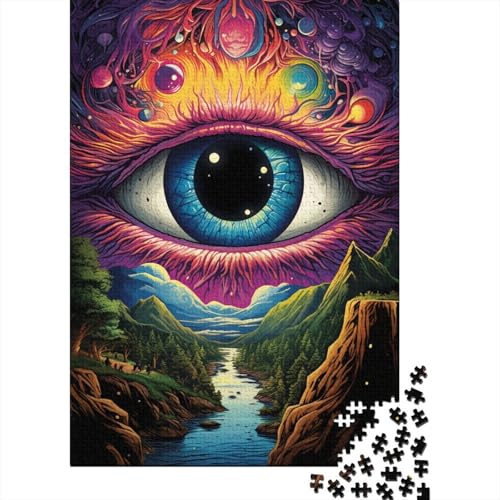 Fantasy Cosmic Eyes Puzzle, anspruchsvolle Familienspiele, 100% recycelter Karton, Puzzle für Erwachsene und Kinder, Geburtstagsgeschenk, 1000 Teile (38 x 26 cm) von QBIREX
