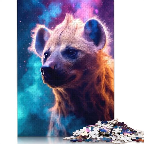 Fantasy Hyena-Puzzle, 100 % recycelter Karton, 100 % recycelter Karton, Puzzle für Kinder und Erwachsene, ab 12 Jahren, Ostergeschenk, 1000 Teile (26 x 38 cm) von QBIREX