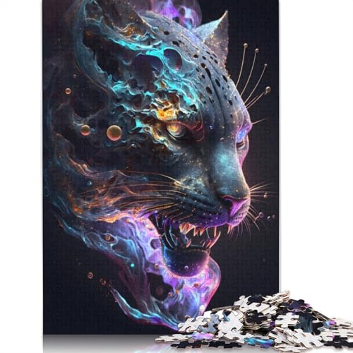 Fantasy Panther Puzzle, 100% recycelter Karton, Premium-Karton, Puzzle für Erwachsene und Kinder, 1000 Teile (75 x 50 cm) von QBIREX