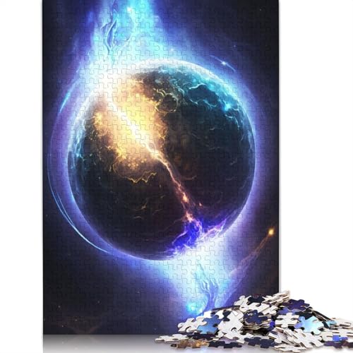 Fantasy Planet Puzzle für Erwachsene, Premium-Puzzle aus 100% recyceltem Brett, schwierige Puzzles für Kinder ab 12 Jahren, 1000 Teile (75 x 50 cm) von QBIREX