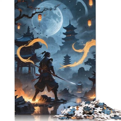 Fantasy Samurai Art Puzzle DIY Spiel Papier Rechteckiges Puzzle für Jungen oder Mädchen Geburtstagsgeschenk 1000 Teile (26x38cm) von QBIREX