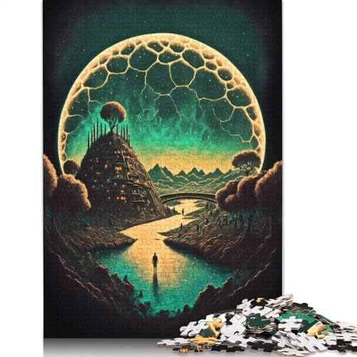 Fantasy World 520-teiliges Puzzle für Erwachsene, rechteckige Papptafel, schwierige Puzzles für Frauen und Männer, 520 Stück (52 x 38 cm) von QBIREX