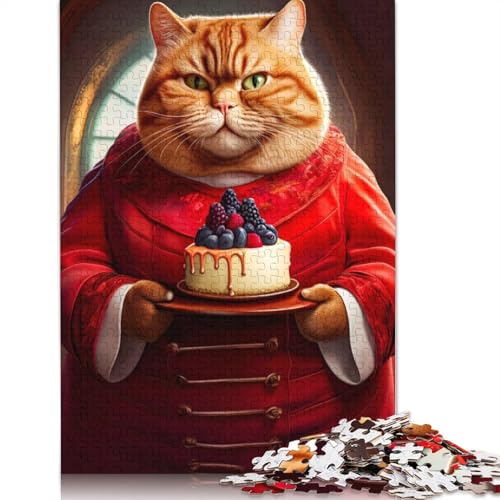 Fat Cat Cake Boss 1500-teiliges Puzzle für Erwachsene. Anspruchsvolle und knifflige Puzzles für Erwachsene und Kinder. 1500 Teile (85 x 57 cm) von QBIREX