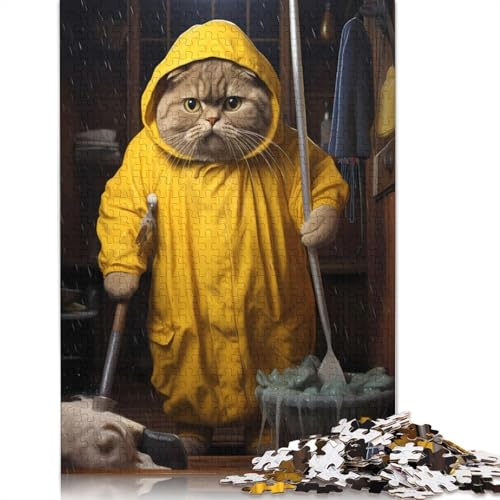 Fat Cat Toiletten-Badezimmer-Puzzle für Erwachsene, Lernspiel, Puzzle, Geschenke für Kinder ab 12 Jahren, 520 Teile (52 x 38 cm) von QBIREX