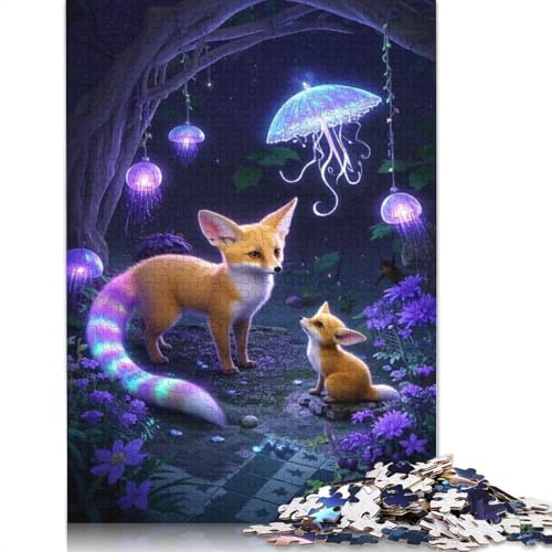 Fennec Fox Puzzle, kreative Spiele, 100% recycelter Karton, Puzzle für Erwachsene, 1000 Teile (38 x 26 cm) von QBIREX