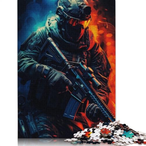 Feuersturm-Puzzle, Lernspiele, Familienaktivitäten, Premium-Karton-Puzzle für Frauen und Männer, 1000 Teile (26 x 38 cm) von QBIREX