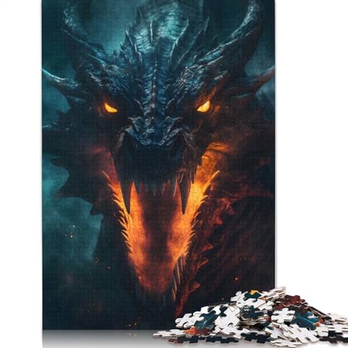 Feuriger Drachenatem-Puzzle für Erwachsene, 1500 Teile, interessantes Puzzle zur Stressreduzierung für Frauen und Männer, 1500 Teile (85 x 57 cm) von QBIREX