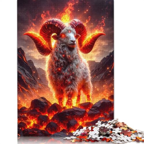Fiery Ram Puzzles 1000 Teile Schwer Puzzle Spielzeug Lernspiel Impossible Herausforderungsspielzeug Für Erwachsene Und Kinder Ab 14 Jahren 1000pcs (40x28cm) von QBIREX