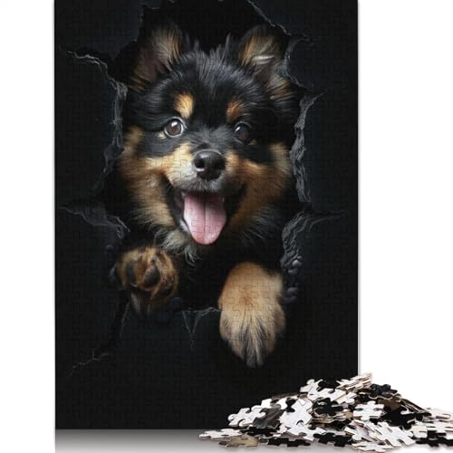 Finnish Lapphund Puzzle 520 Teile Schwer Puzzle Spielzeug Lernspiel Impossible Herausforderungsspielzeug Für Erwachsene Und Kinder Ab 12 Jahren 520pcs (52x38cm) von QBIREX