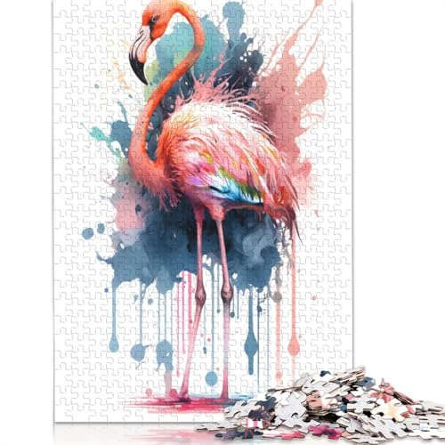 Flamingo-Puzzle für Erwachsene, kreative Spiele, Puzzle-Geschenk für Jungen oder Mädchen, 520 Teile (52 x 38 cm) von QBIREX