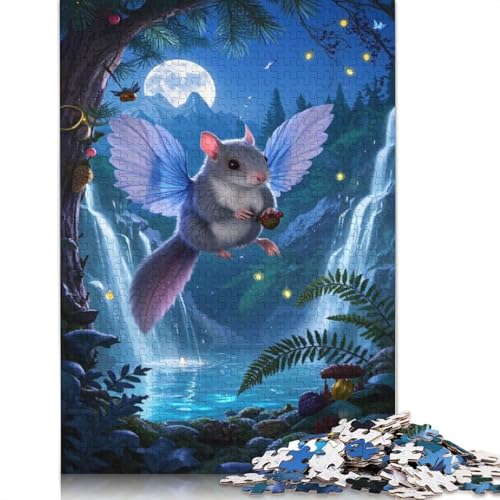 Flying Squirrel Puzzle, Dekompressionsspielzeug, 100 Prozent recycelter Karton, Puzzle für Erwachsene, Teenager, Vatertagsgeschenke, 1000 Teile (75 x 50 cm) von QBIREX