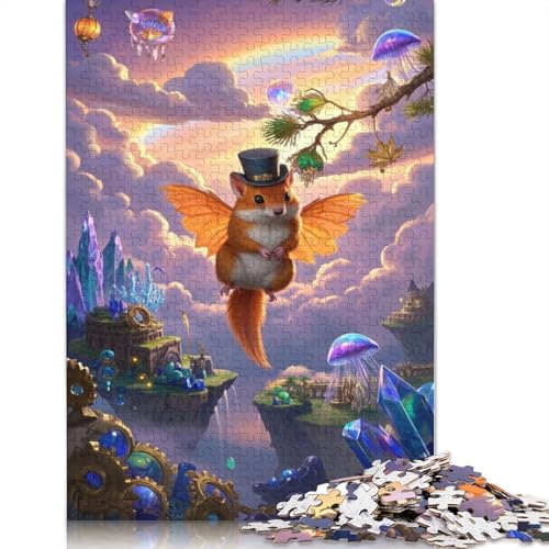 Flying Squirrel Puzzle DIY Spiel Papier Rechteckiges Puzzle für Jungen oder Mädchen Geburtstagsgeschenk 1000 Teile (75x50cm) von QBIREX