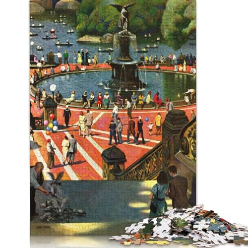 Fontain Puzzle, Denksportaufgabe, Premium-Puzzle aus Karton für Kinder und Erwachsene ab 12 Jahren, 1000 Teile (75 x 50 cm) von QBIREX