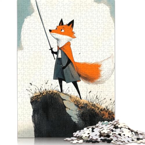 Fox Knight Puzzle 1000 Teile Schwer Puzzle Spielzeug Lernspiel Impossible Herausforderungsspielzeug Für Erwachsene Kinder 1000pcs (40x28cm) von QBIREX