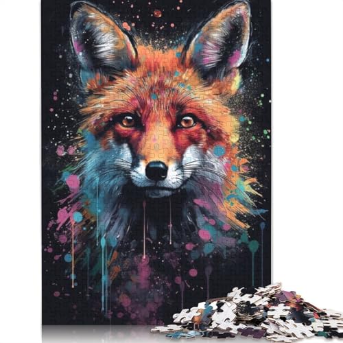 Fox Painting Puzzles 520 Teile Schwer Puzzle Spielzeug Lernspiel Impossible Herausforderungsspielzeug Für Erwachsene Und Kinder Ab 12 Jahren 520pcs (52x38cm) von QBIREX