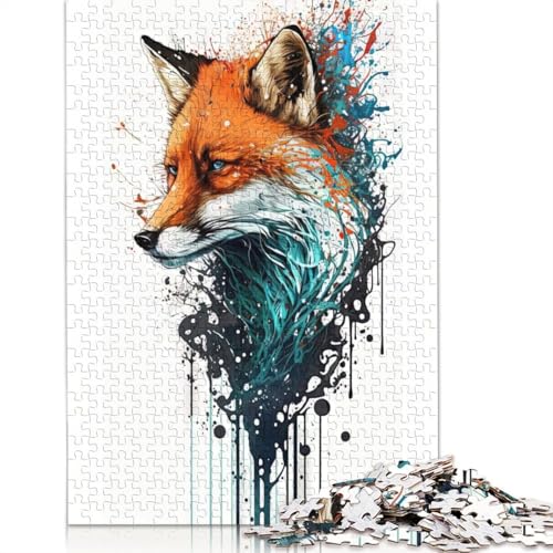 Fox Puzzle 1000 Teile Schwer Puzzle Spielzeug Lernspiel Impossible Herausforderungsspielzeug Für Erwachsene Kinder 300pcs (40x28cm) von QBIREX