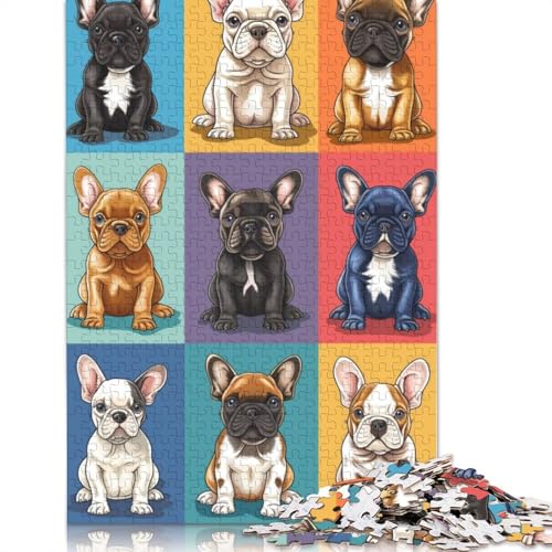 French Bulldog Variations Puzzle 1000-teilige Schwer Puzzle Spielzeug Lernspiel Impossible Herausforderung Spielzeug Für Erwachsene Kinder 1000pcs (40x28cm) von QBIREX