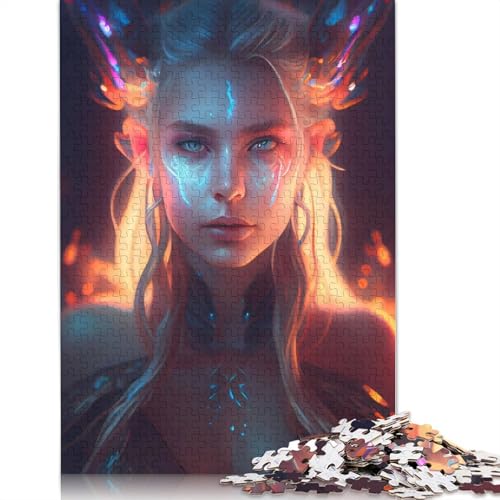 Freya Goddess Puzzle 1000 Teile Schwer Puzzle Spielzeug Lernspiel Impossible Herausforderung Spielzeug Für Erwachsene Kinder 1000pcs (75x50cm) von QBIREX