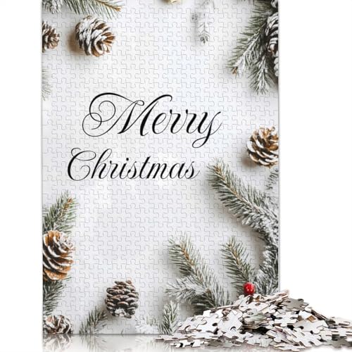 Frohe Weihnachten Dekor Puzzle Herausfordernd und knifflig 100% Recyclingkarton Puzzle für Erwachsene Kinder 1000pcs (38x26cm) von QBIREX