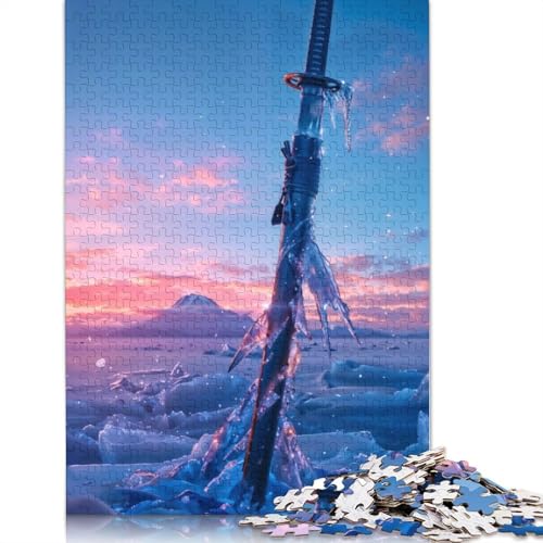 Frozen Katana Puzzle, Premium-Puzzle, 100% recyceltes Papppapier, rechteckig, für Jungen oder Mädchen, 1000 Teile (38 x 26 cm) von QBIREX