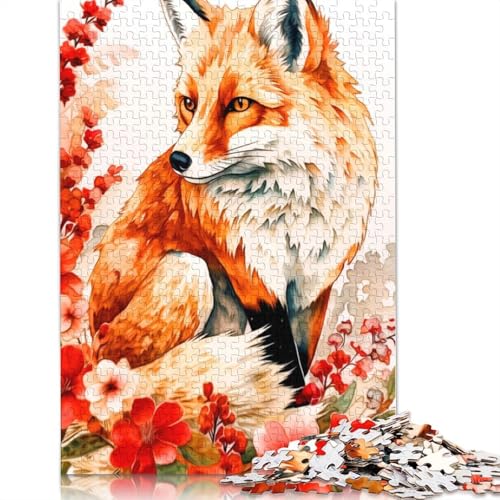 Fuchs-Puzzle für Erwachsene, 1000 Teile, Heimdekoration, ungewöhnliche Puzzles für Erwachsene, für Jungen oder Mädchen, 1000 Teile (75 x 50 cm) von QBIREX