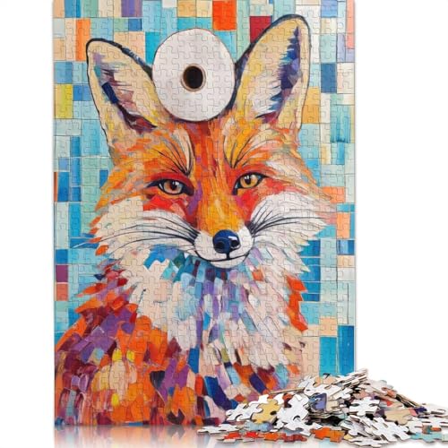 Fuchs mit Toilettenpapier-Puzzle, Entspannungs-Herausforderungsspielzeug, Premium-Puzzle aus Karton für Erwachsene und Kinder, 1000 Teile (38 x 26 cm) von QBIREX