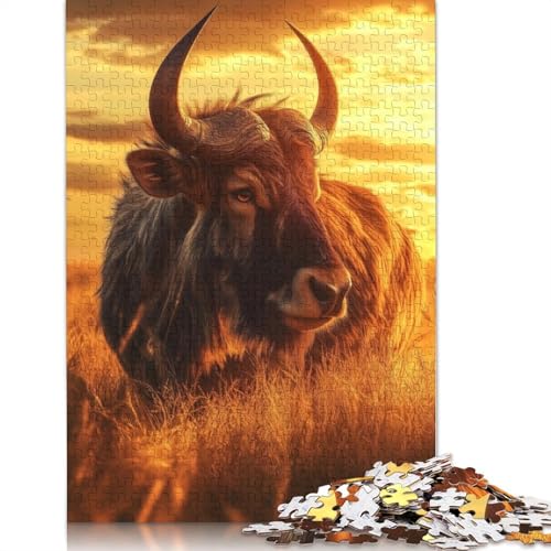 GNU at Sunset Puzzle 1500 Teile Schwer Puzzle Spielzeug Lernspiel Impossible Herausforderung Spielzeug Für Erwachsene Und Kinder Ab 14 Jahren 1500pcs (85x57cm) von QBIREX