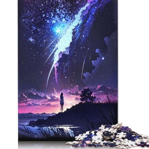 Galaxy Comet Twilight Puzzles 1000 Teile für Erwachsene, Lernspielzeug, Familienspiele, Festivals, Geburtstagsgeschenke (38 x 26 cm) von QBIREX