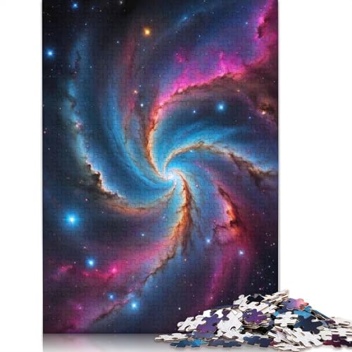 Galaxy Puzzle 1000-teilige Schwer Puzzle Spielzeug Pädagogisches Spiel Impossible Herausforderung Spielzeug Für Erwachsene Kinder 1000pcs (40x28cm) von QBIREX