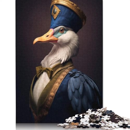 Gans in Abendgarderobe, Puzzle, anpassbare Bilder, 100% recycelter Karton, Puzzle für Erwachsene und Teenager, einzigartiges Geschenk, 1000 Teile (75 x 50 cm) von QBIREX