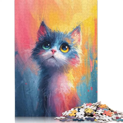 Gaze of Whimsy Cat Puzzle-Spielzeug, Lernspiel, Premium-Puzzle aus Karton für Erwachsene und Kinder, 1000 Teile (26 x 38 cm) von QBIREX