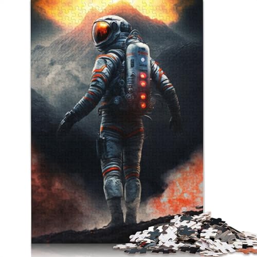 Gemälde-Astronomie, 1000-teiliges Puzzle für Erwachsene, 100 Prozent recycelte Holzplatte, schwierige Puzzles für Frauen und Männer, 1000 Teile (75 x 50 cm) von QBIREX