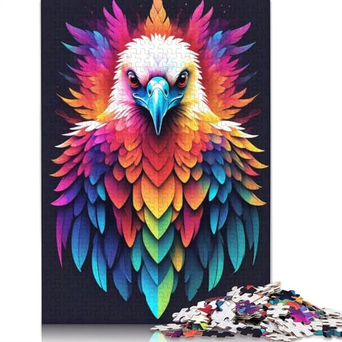Geometrisches Farbgeier-Puzzle-Spielzeug, Lernspiel, Premium-Karton-Puzzle für Erwachsene und Kinder, 1000 Teile (26 x 38 cm) von QBIREX