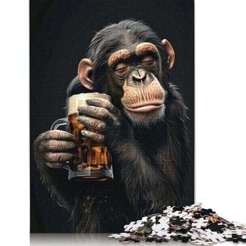 Gibbon Beer Puzzle 1500 Teile Schwer Puzzle Spielzeug Lernspiel Impossible Herausforderungsspielzeug Für Erwachsene Und Kinder in Bewährter 1500pcs (85x57cm) von QBIREX