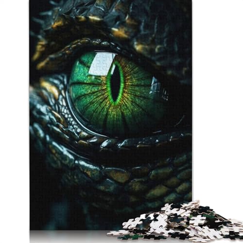 Giftdrachen, grünes Auge, Puzzle für Erwachsene, 520 Teile, kreative Spiele, Puzzle, Geschenke für Männer, für Frauen, Männer, 520 Teile (52 x 38 cm) von QBIREX